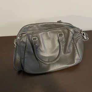 Danier gently used grey leather bag
